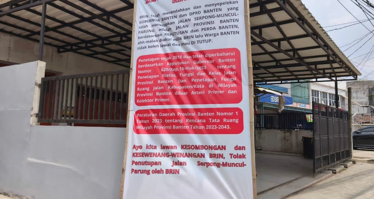 BRIN Tutup Jalan Puspitek, Warga Turun Ke Jalan