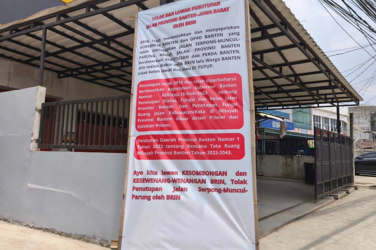 BRIN Tutup Jalan Puspitek, Warga Turun Ke Jalan